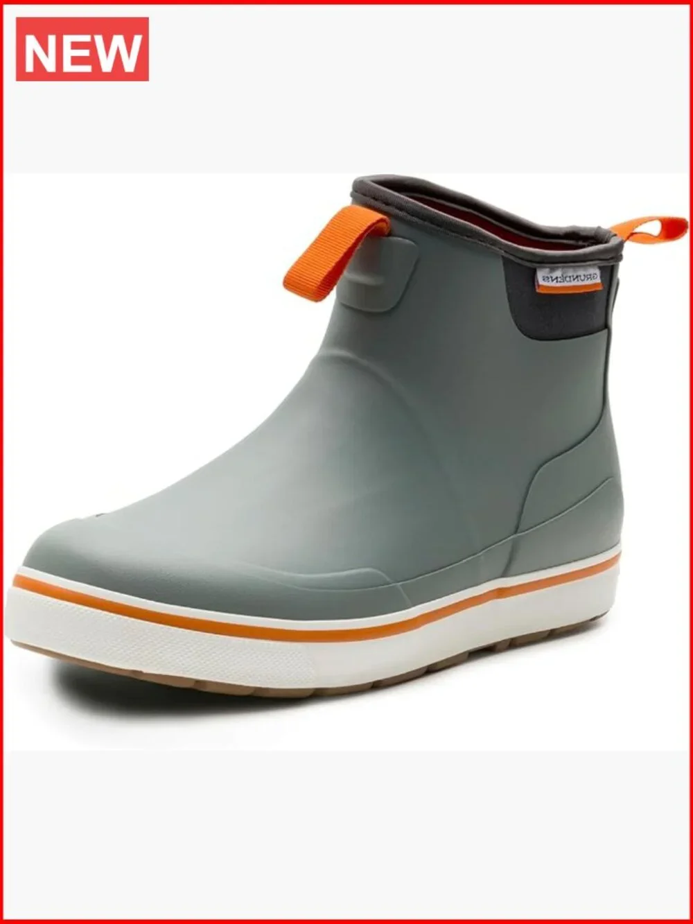 Men's Waterproof Rain Boots Slip-On Moc Toe Rubber Work Boot